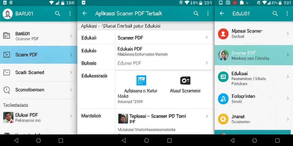 Antarmuka aplikasi Scanner PDF BARU01 yang sederhana dan user-friendly.