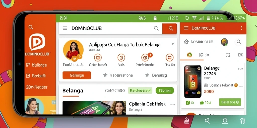 Screenshot antarmuka DOMINOCLUB menampilkan fitur Cek Harga yang praktis.