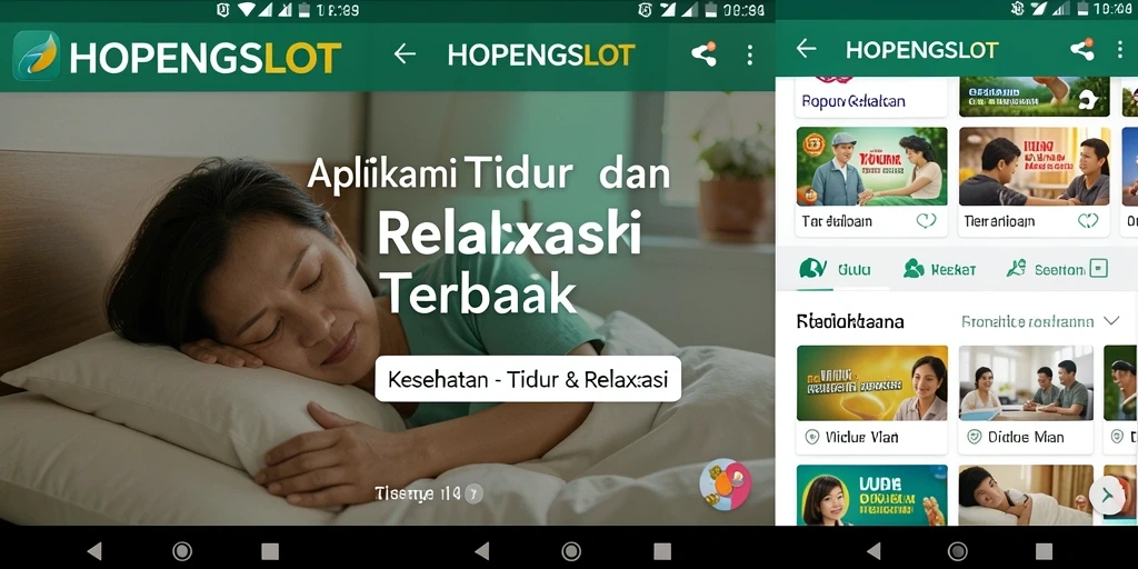 Antarmuka HOPENGSLOT yang menenangkan dan intuitif untuk tidur lebih baik.