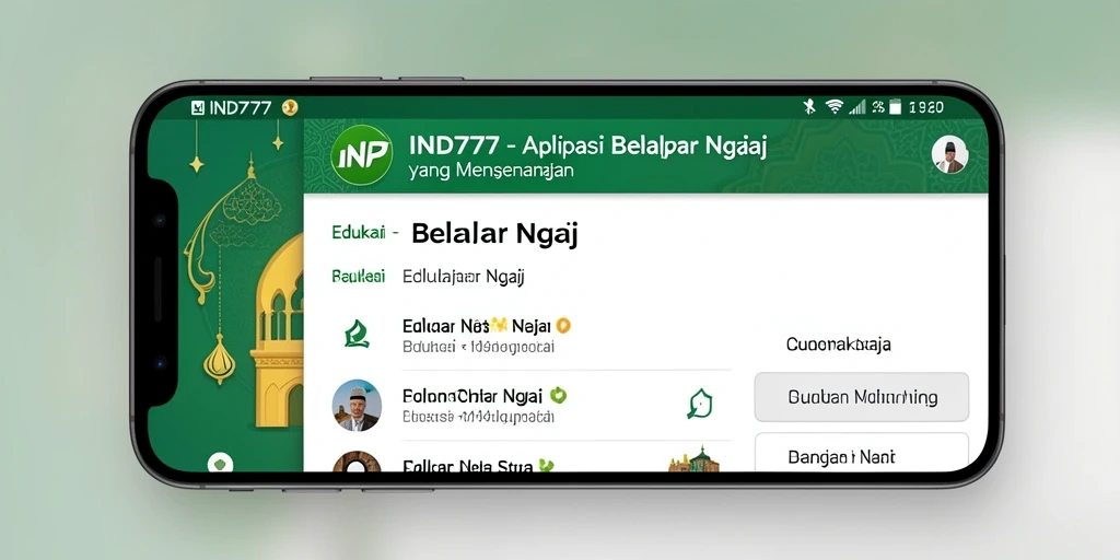 Antarmuka aplikasi IND777 yang menarik dan interaktif.