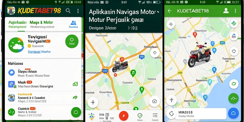 Antarmuka aplikasi KUDETABET98 yang user-friendly untuk navigasi motor.