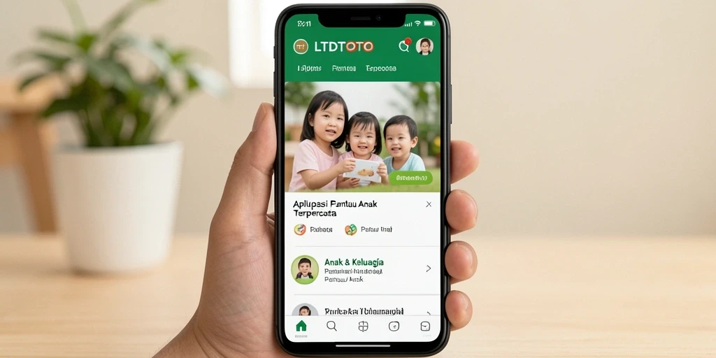 Tampilan antarmuka LTDTOTO untuk memantau anak dengan mudah.