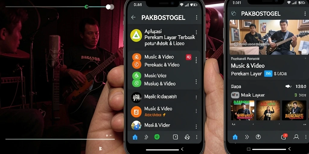 Antarmuka PAKBOSTOGEL dengan fitur perekam layar yang mudah digunakan.